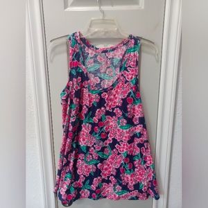 Lily Pulitzer cherry floral print lightweight tank size large